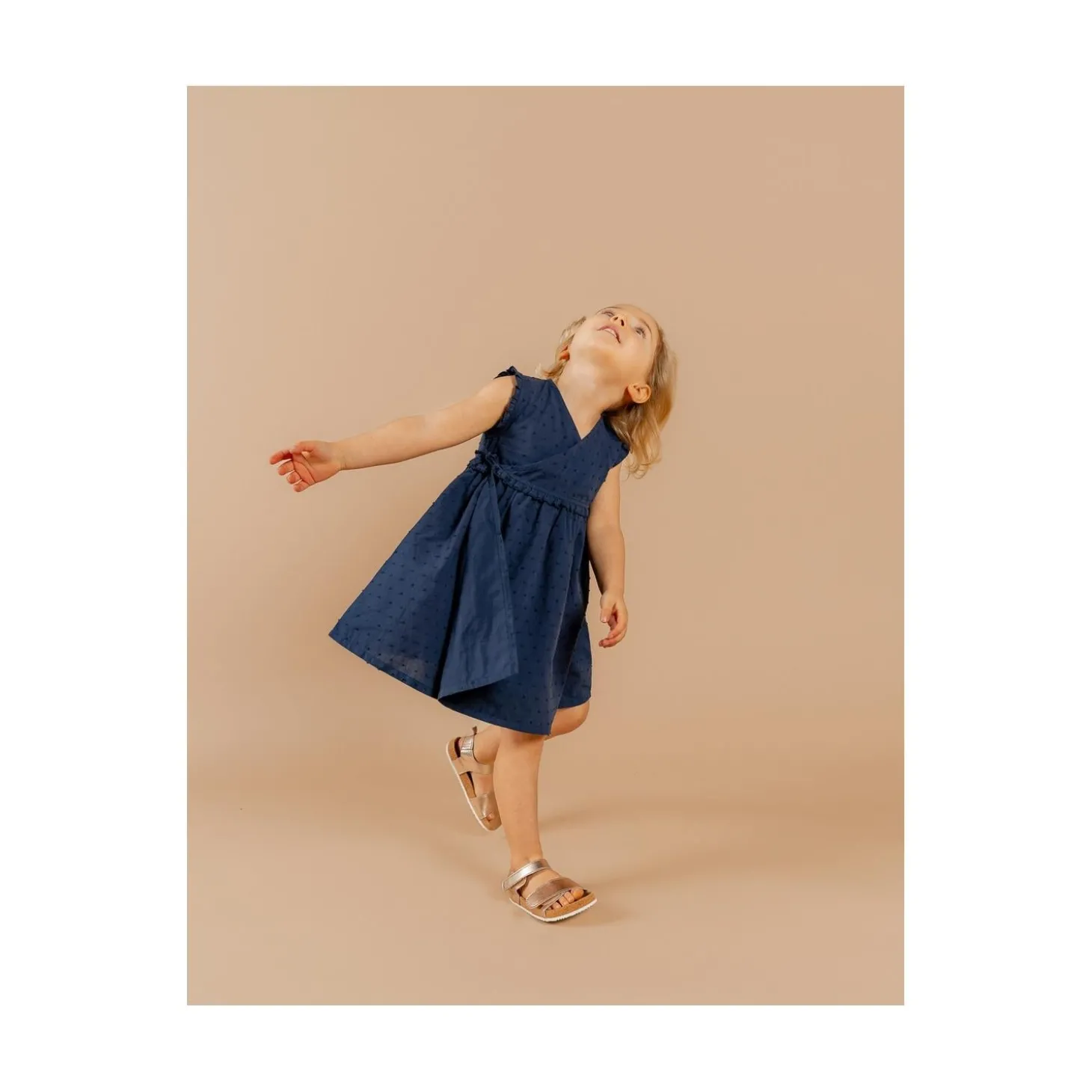 Noukie's Robe plumetis Little blue flower Bleu 3 mois