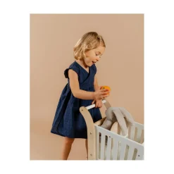 Noukie's Robe plumetis Little blue flower Bleu 3 mois