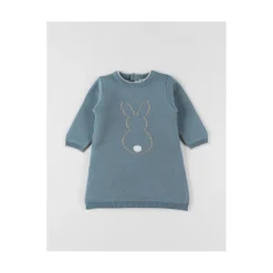 Noukie's Robe tricot aqua Rose 3 mois