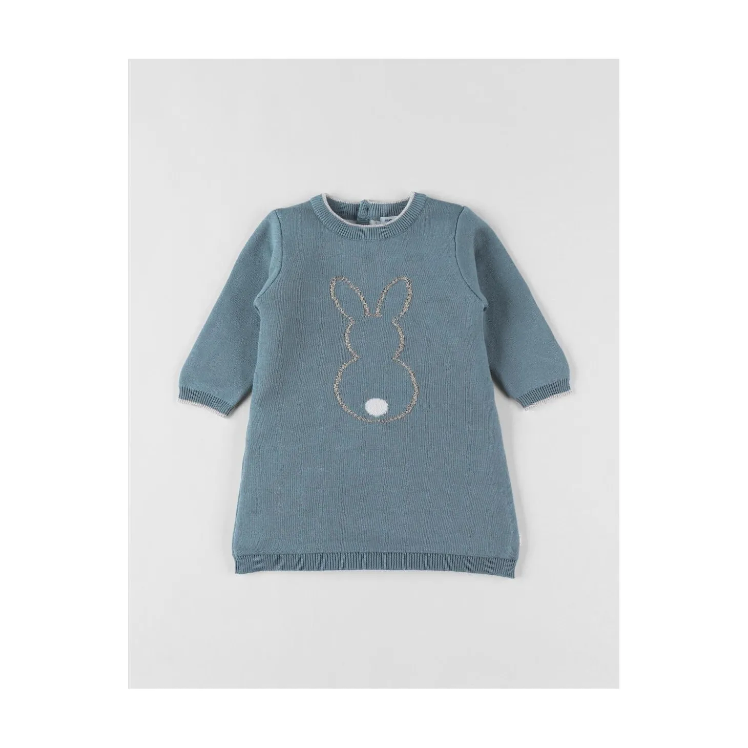 Noukie's Robe tricot aqua Rose 3 mois