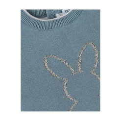 Noukie's Robe tricot aqua Rose 3 mois