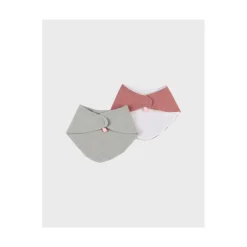 Noukie's Set 2 bavoirs bandana Eponge & Mousseline F&O Rouge