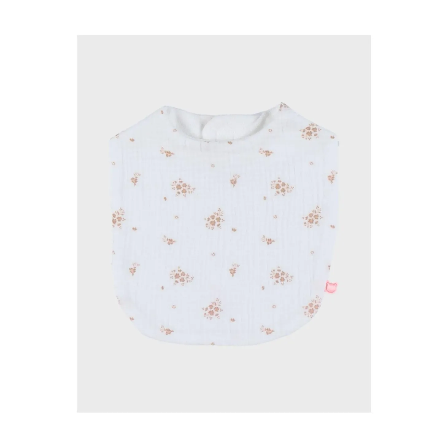 Noukie's Set 3 bavoirs Mousseline bio Fleurs d'Antan VF Blanc / Rose