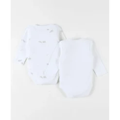 Noukie's                    Set 2 bodys croisés longues manches Bali & Moka    Ecru            0 mois