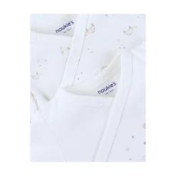 Noukie's                    Set de 2 bodys croisés manches longues Newborn    Blanc            1 mois