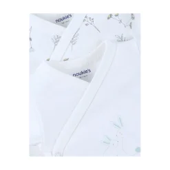 Noukie's Set de 2 bodys croisés manches courtes Pretty flowers Blanc 1 mois