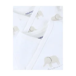 Noukie's Set de 2 bodys croisés manches courtes Wild jungle Blanc 1 mois