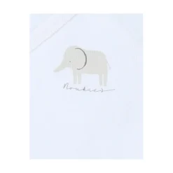 Noukie's                    Set de 2 bodys croisés manches courtes Wild jungle    Blanc            1 mois