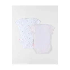 Noukie's                    Set de 2 bodys manches courtes Pinky mouse    Blanc            6 mois