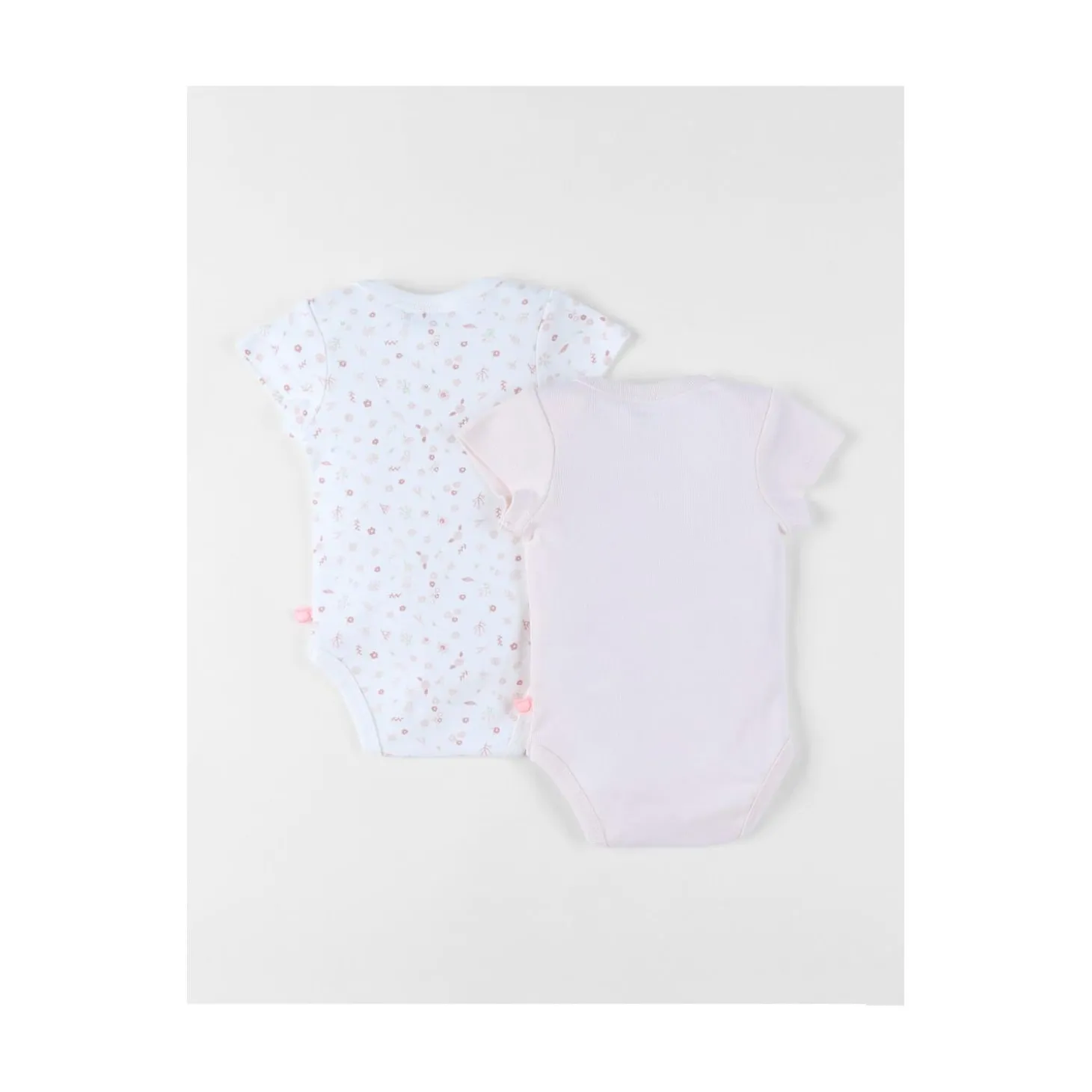 Noukie's Set de 2 bodys manches courtes Pinky mouse Blanc 6 mois