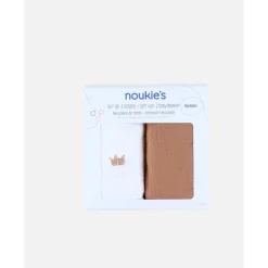 Noukie's                    Set de 2 langes M&m25    Elephants Ecru            100x100 cm