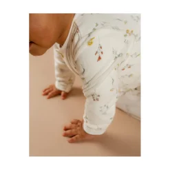 Noukie's                    Set de 2 pyjamas bébé velours Pretty flowers    Blanc            6 mois