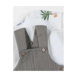 Noukie's                    Set salopette avec t-shirt Cute gorilla    Blanc            12 mois