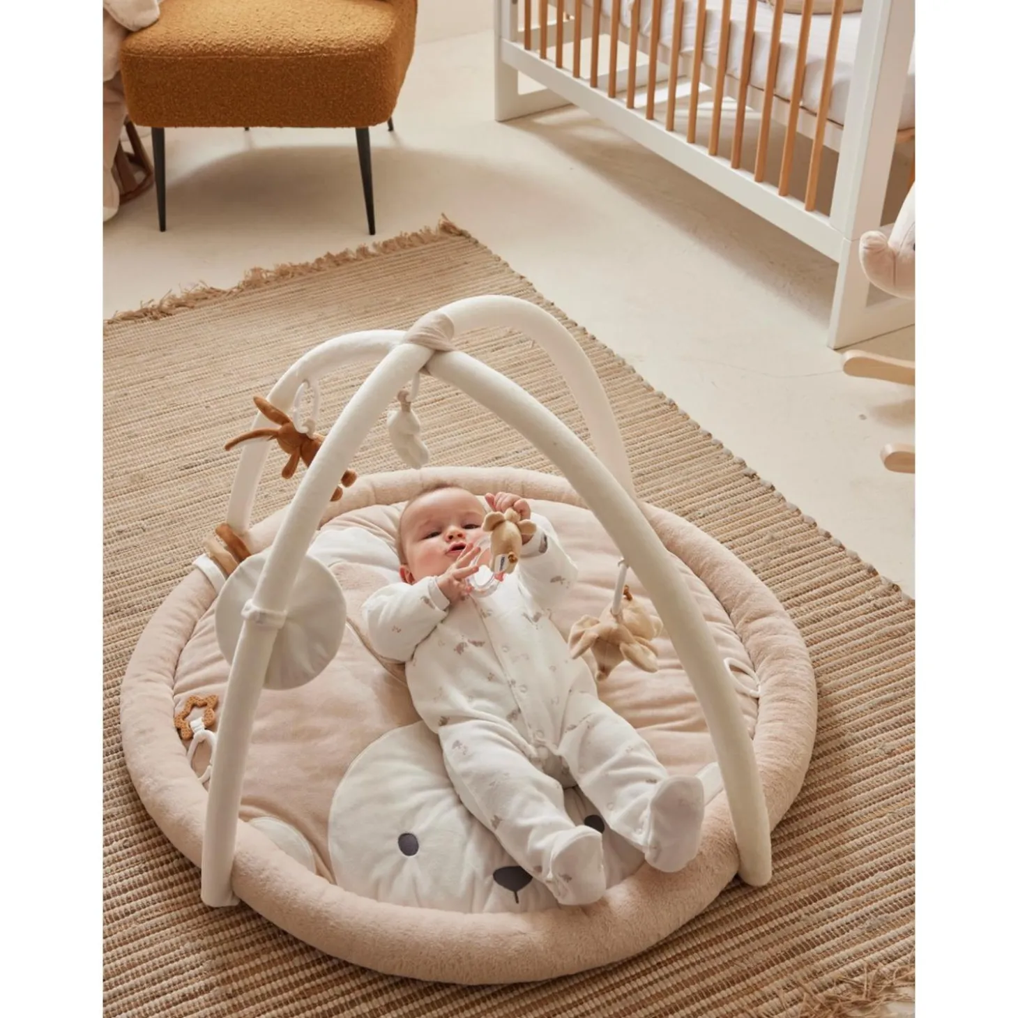 Noukie's Tapis d'éveil Bali & Moka Snow Blanc