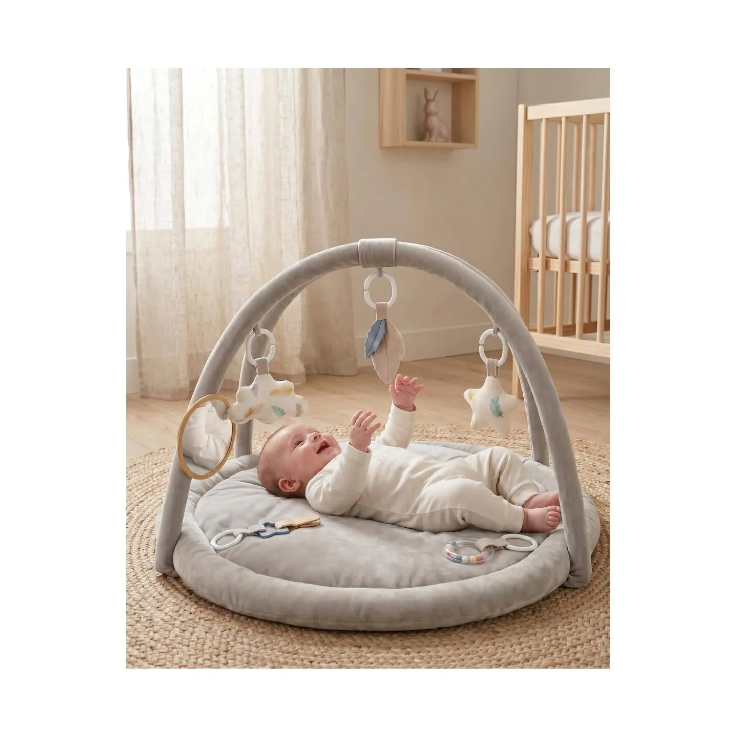 Noukie's Tapis d'éveil Plumes de Lune R&L Beige