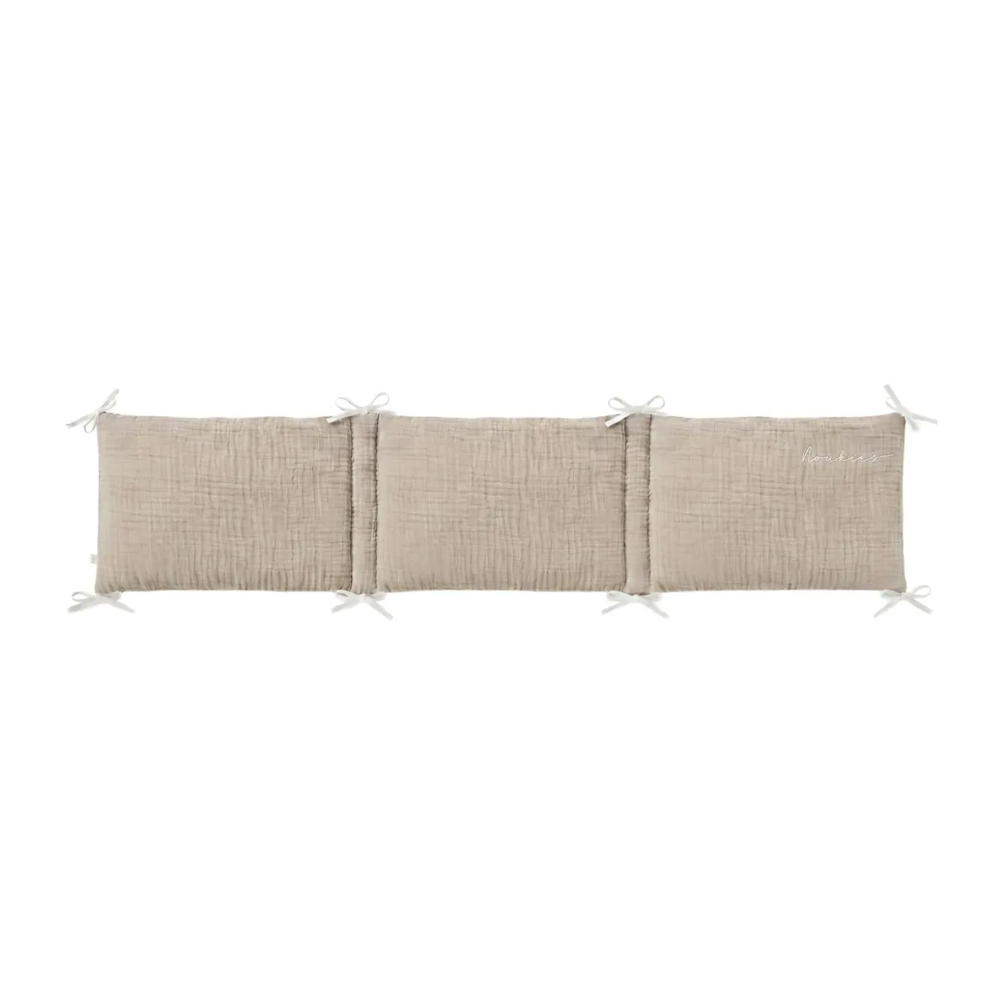 Noukie's Tour de lit Coton Bio Plumes de Lune Beige