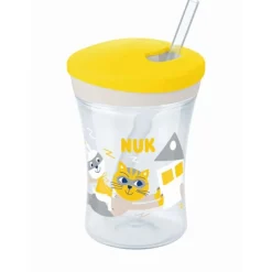 Nuk                    Action Cup Paille silicone Mixte    Blanc            12 mois+