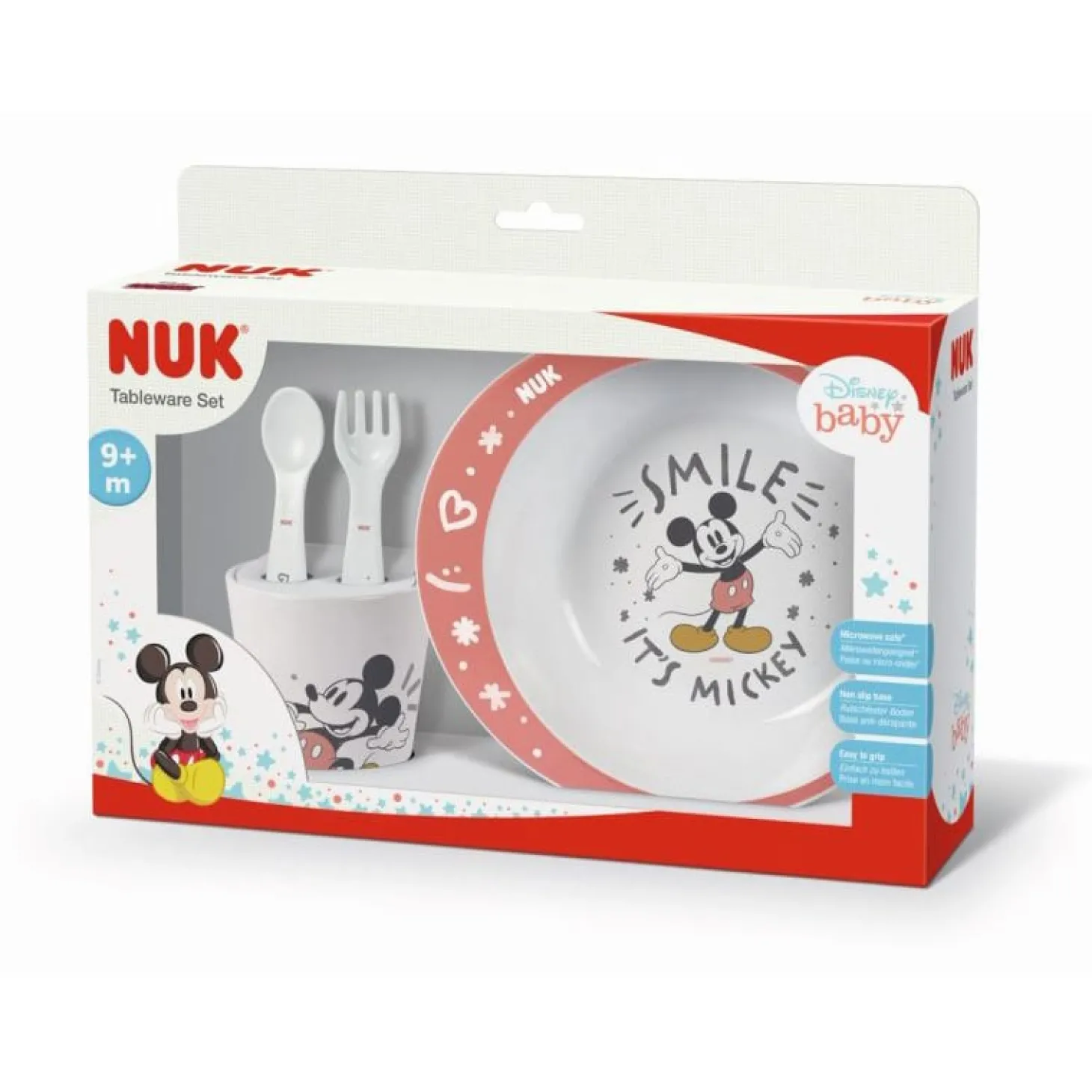 Nuk Coffret Vaisselle micro-ondable Mickey Panaché/ Multicolore