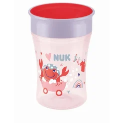 Nuk                    Magic Cup 360 silicone     Rose             230 ml / 8 mois+