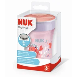 Nuk                    Magic Cup 360 silicone     Rose             230 ml / 8 mois+