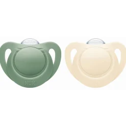 Nuk                    2 Sucettes Nuk for nature silicone    Vert            6-18 mois