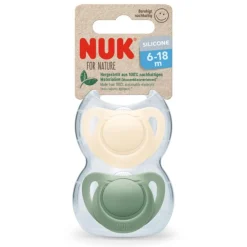 Nuk                    2 Sucettes Nuk for nature silicone    Vert            6-18 mois