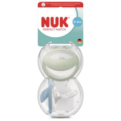 Nuk                    2 Sucettes Perfect Match    Vert/Bleu            0-6 mois