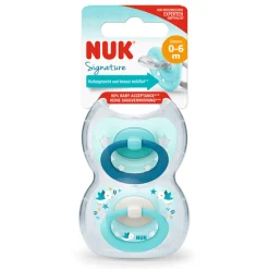 Nuk                    2 Sucettes Signature    Bleu            0-6 mois
