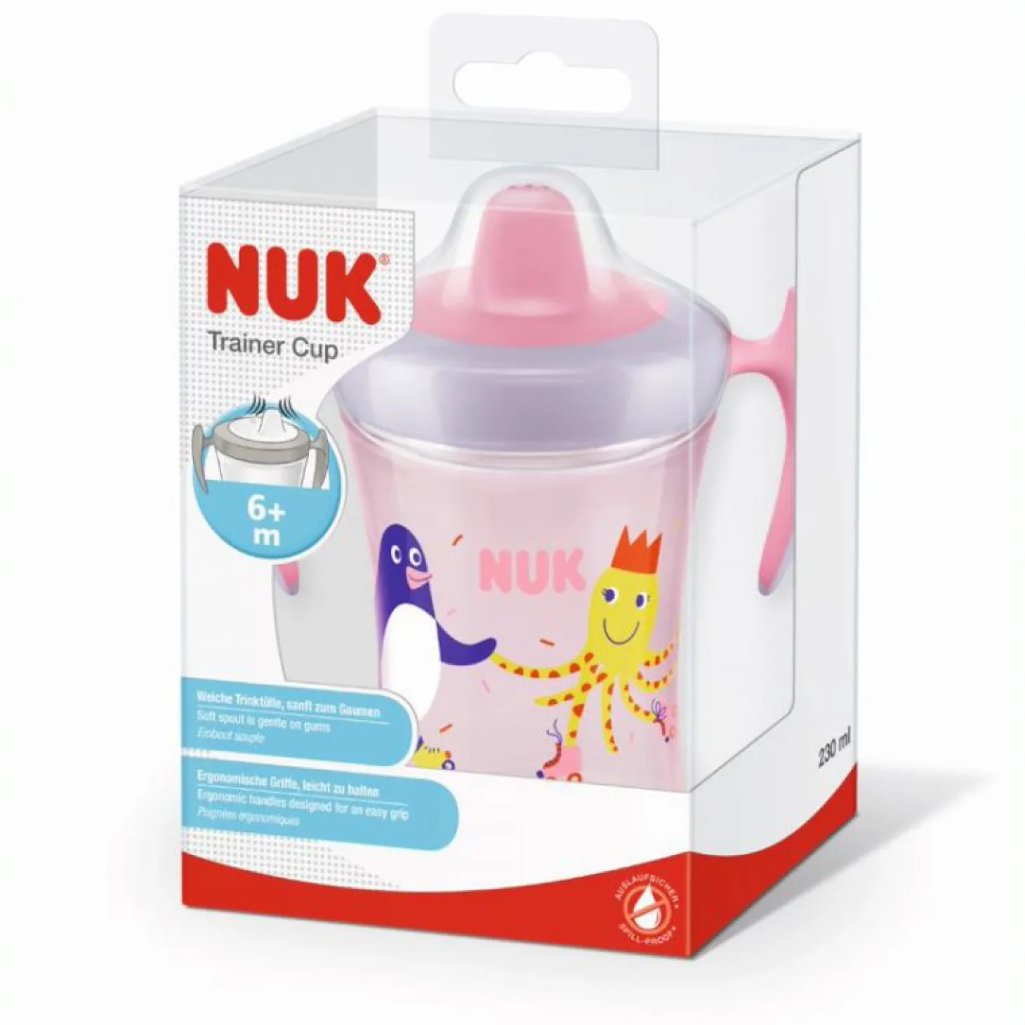 Nuk Tasse d'apprentissage poignées Magic cup Rose 6 mois+