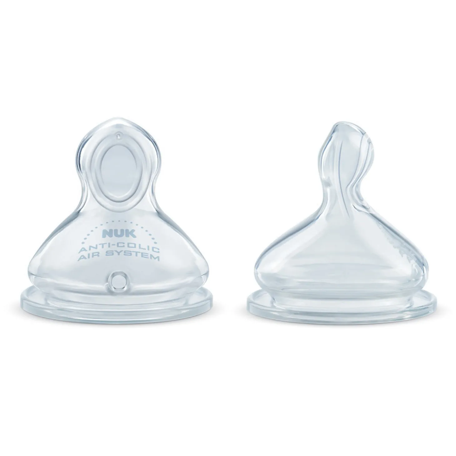 Nuk 2 tétines First Choice Silicone Transparent 6-18 mois