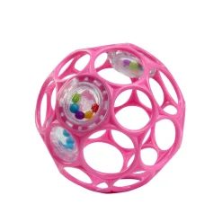 Oball Hochet balle sensorielle Rose