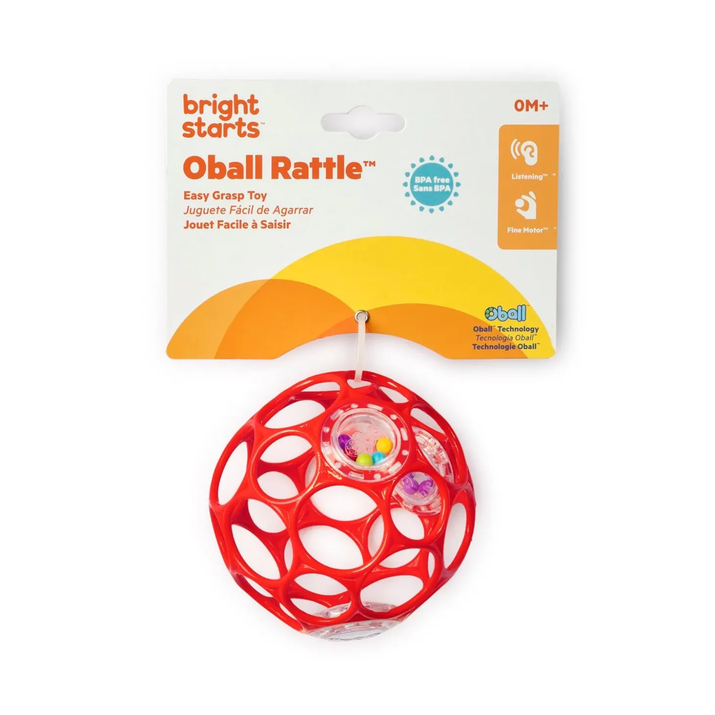 Oball Hochet balle sensorielle Rouge