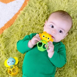 Oball                    Set de 2 hochets : Lion & Elephant    Multicolore