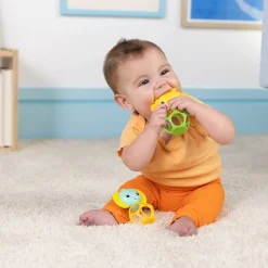 Oball                    Set de 2 hochets : Lion & Elephant    Multicolore