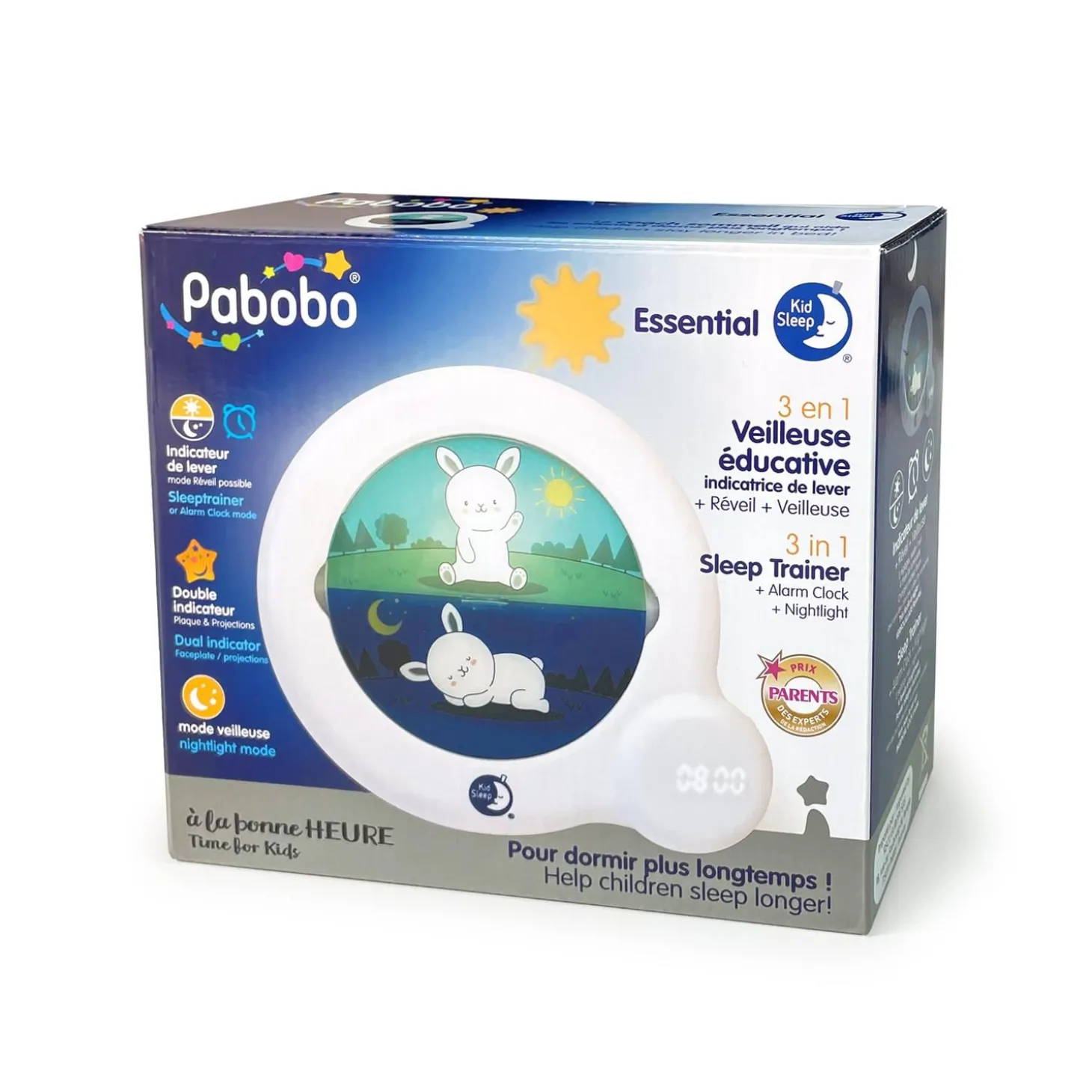 Pabobo Indicateur de réveil Kid'Sleep Essential Blanc