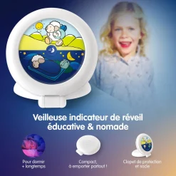 Pabobo                    Indicateur de réveil Kid'Sleep Globetrotter    Blanc