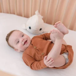 Pabobo Peluche veilleuse Béluga bruits blancs et roses