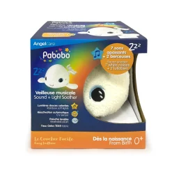 Pabobo                    Peluche veilleuse Béluga bruits blancs et roses