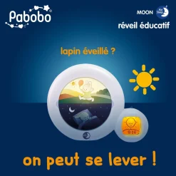 Pabobo                    Veilleuse indicatrice de réveil Moon    Blanc