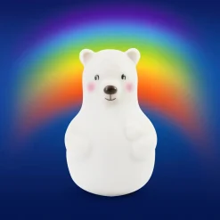 Pabobo Veilleuse Ours Lumicolor Blanc