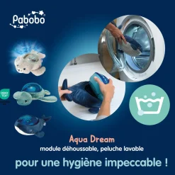 Pabobo Veilleuse projecteur Aqua Dream Baleine Bleu Canard