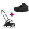 Pack chassis poussette YOYO³ Blanc + nacelle YOYO³ Noir                            de Stokke
