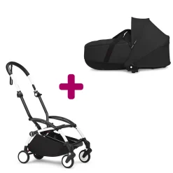 Pack chassis poussette YOYO³ Blanc + nacelle YOYO³ Noir                            de Stokke