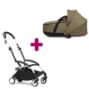 Pack chassis poussette YOYO³ Blanc + nacelle YOYO³ Toffee                            de Stokke