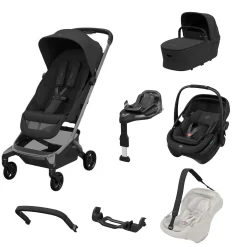 Pack Complet Poussette Fame Cabin + coque Coral + nacelle + base + accessoires                            de Maxi Cosi
