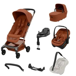 Pack Complet Poussette Fame Cabin + coque Coral + nacelle + base + accessoires                            de Maxi Cosi