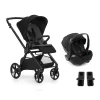 Pack duo Poussette Mumm 5 Coal + coque allongeable Kombibaby Matt Black + adaptateur                            de Jané
