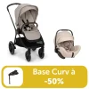 Pack duo poussette Triv Lx Biscotti + Arra flex + base curv à -50%                            de Nuna