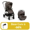 Pack duo poussette Triv next Chestnut + Arra flex + base curv à -50%                            de Nuna