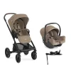 Pack poussette duo Chrome Cashew + coque1-snug 2 + base Encore pivotante                            de Joie